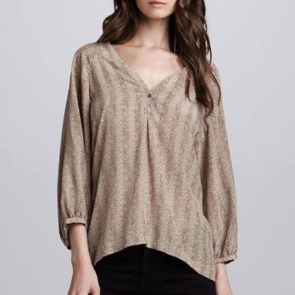 Joie Oliana Silk animal print blouse size small - Picture 1 of 10